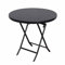ZYBOWAYL Table Pliante Noir, 90/100cm Table à Manger Carrée en Verre Trempé, 70/80cm Table Basse Ronde, 60cm Table à Café Compacte de Balcon, pour Jardin, Terrasse, Salon(Color:A,Size:100x100x72cm)