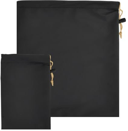 2 Pack Headphone PU Storage Bags, Earphone Drawstring Case, Headset Carrying Bag, Waterproof Headset Storage Pouch, Earphone Protection Pouch, Portable Headphones Travel Bag, Size:8.3*9.4 & 3.3*5.1 in
