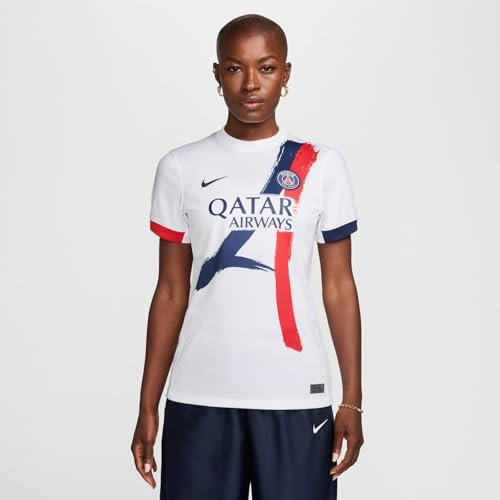 Nike PSG Shirt PSG W NK DF Stad JSY SS Aw, White/Midnight Navy/Midnight Navy, FN8972-101, 2XL