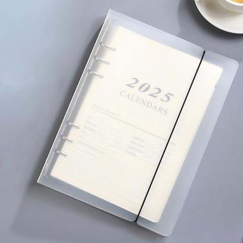 Koolkasa 2025 Wochenplaner Monatsplaner Einlage A5, Kalendereinlagen Mit Hardcover, Ringbuch Kalender, Einlagen 6 Loch Personal Organiser Für Arbeit und Studium & Finanzmanagement -140 mm x 206 mm