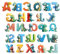 Buchstaben Baumschmuck, Dinosaurier Weihnachten Ornamente Dinosaurier 26 Alphabet Anhänger 2D Acryl Hängende Ornamente Buchstaben Anhänger Dekorationen Dinosaurier Anhänger Alphabet für Weihnachtsbaum