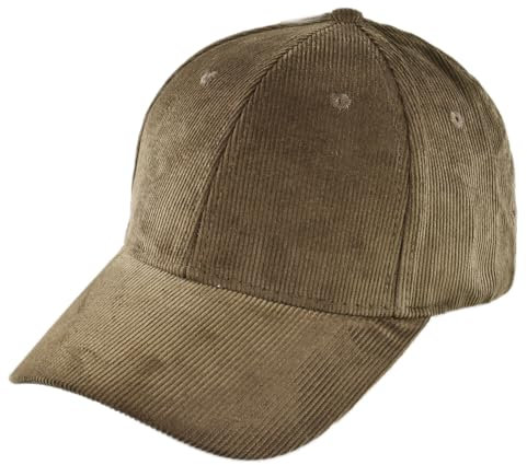 Melegari Berretto Baseball di Velluto a Costa fine, Peter | Puro Cotone | Taglia Unica Regolabile | Autunno Inverno | Uomo/Donna (IT, Numero, 55, 60, Marrone Chiaro)