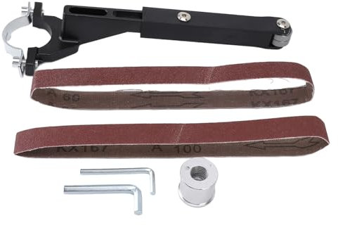 Bandschleifer-Adapter für Winkelschleifer, Bandschleifer-Aufsatzadapter mit Schleifbändern für Modell 100 Metallbearbeitung