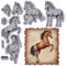 GLOBLELAND Pferde Stempel 8.7X7 realistischer Pferde EVA Stempel Prägestempel Siegelstempel Aus Gummi Für DIY Scrapbooking Und Kartenherstellung Papierbasteldekor