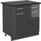 Vicco Mueble bajo de Cocina R-Line, Antracita Alto Brillo, 80 cm, ET Antracita