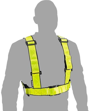 Oxford Bright H Belt RE465 | Reflective Motorcycle Vest Bicycle Harness, Fluo Yellow