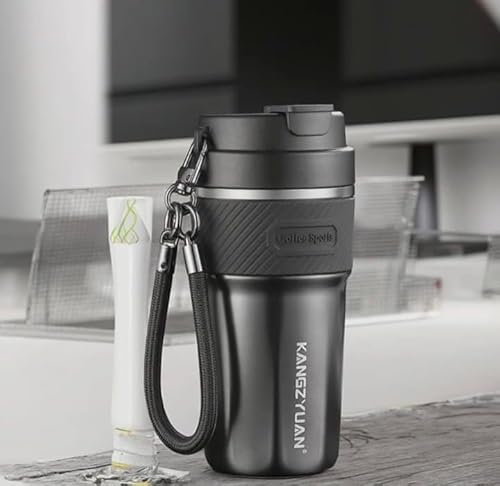 Stainless Steel Double Wall Insulated Coffee Cup - 500ml Vacuum Insulated Travel Mug with Lid, Leak-Proof & Heat Retention, Ideal for Office, Outdoor, Travel - BPA-Free, Durable & Stylish Design