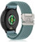 KeHowy 22mm Nylon Armband für Garmin Venu 3 45mm/Venu 2/vivoactive 4/Active, Elastisches Sport Geflochtenes Ersatzarmband für Garmin Forerunner 265/255/255 Music/Forerunner 570 47mm - Grün