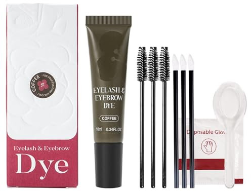 Augenbrauentönungs-Set, wischfeste Augenbrauenfarbe, Beauty Routine Schwarz/Kaffee/ , kompakt & reisefreundlich/langanhaltendes Ergebnis für Zuhause, Dating, Reisen, Hotel, Familientreffen