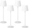 081 Store - 4 PEZZI LAMPADA DA TAVOLO SENZA FILI RICARICABILE BIANCHE, LAMPADA DA TAVOLO LED DIMMERABILE E CON 3 TONALITà DI LUCE, DIMMERABILE 3000-65000K ED IMPERMEABILE IP54
