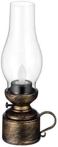 Gatuida Retro Petroleumlampe Ornamente Vintage Petroleumlampe Vintage Lampe Öllampe Öllaterne Dekoration Retro Lampe Verwendung Petroleumlaterne Alte Laterne Petroleum Elektrische