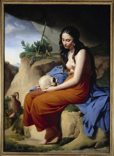 SERENDIPITP Kunstdruck Leinwand Wandkunst Bild Druck Kunst Gemälde Gemälde der Heiligen Maria Magdalena von Jacquesorsel Leinwand Wandkunst Poster für Wanddekoration 60x90cm