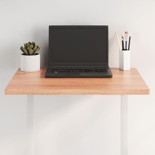 HETFTJN Tischplatte 60x60 cm Massivholz Eiche Naturkante lackiert als Arbeitsplatte Küche Schreibtischplatte outdoorgeeignet für Esszimmer Terrasse Büro