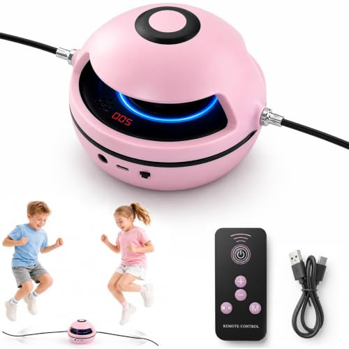 Music Jump Rope Machine for Adults, Bluetooth, Counter, Remote & 10 Speeds | Wireless Skipping Rope with Counter, Bluetooth Music, Remote Control, 10 Speed Levels and LED Display for Home Fitness
