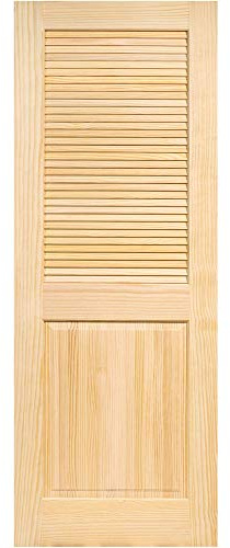 Louver - Porta a pannello, Kimberly Bay, colore: Trasparente 80x18x1.375 in. Legno grezzo.