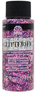 FolkArt Glitterific Acrylic Paint, Hot Pink, Small