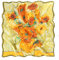 Prettystern 90cm groß Seiden-Tuch bunt Kunstdruck Silk Shawl van Gogh vierzehn sonnenblumen in einer vase P723