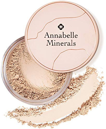Annabelle Minerals - Matte Mineral Foundation mit Lichtschutzfaktor - Natürliche Inhaltsstoffe - Matt - Glatte Haut & Natürlich - Sonnenschutz LSF10 - Für alle Hauttypen - Vegan - Golden Light - 10g