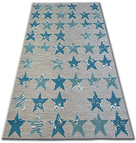 Teppich Lisboa 27219/754 Stern Türkis 200x290 cm blau