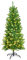 COSTWAY 150/180/210cm Bleistift Weihnachtsbaum mit warmweißen LED-Leuchten, künstlicher Tannenbaum mit Klappsystem und Metallständer, Christbaum PVC Nadeln, Kunstbaum Weihnachten Grün (150cm)