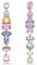 Swarovski Gema Ohrringe, Asymmetrisch, Mehrfarbig, Rhodiniert