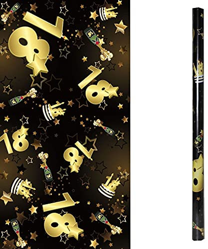 Udo Schmidt 13526 - Geschenkpapier -300 x 70 cm - einseitig bedruckt - Zahl: 18