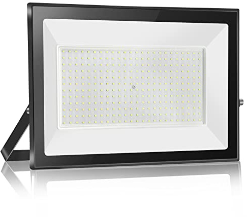 Royana 300W LED Strahler Außen, Superhell Aussenstrahler 30000LM Baustrahler, IP65 Wasserdicht Flutlicht Außenleuchte, 6000K Kühles Weiß Scheinwerfer für Garage, Garten, Sportplatz