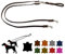 Hundeleine Fettleder Zwei Hunde Zwillingsleine kleine Hunde/große Hunde Doppelleine (1,50m X 15mm, Braun)