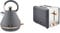 Tower T10044RGG Cavaletto Pyramid Kettle with Fast Boil, Grey and Rose Gold & T20036RGG Cavaletto 2-Slice Toaster with Defrost/Reheat, Stainless Steel, 850 W, Grey and Rose Gold