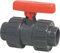 STEMAX-Wassertechnik: PVC Kugelhahn 50mm mit 2x Klebeverschraubung und gesicherter Kugel, Typ Safe 600