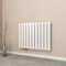 EMKE Radiatore Piatto, 63x85cm, Radiatore Acqua Calda, Radiatore a Pannello Radiatore Design Orizzontale, Singolo Strato, Bianco