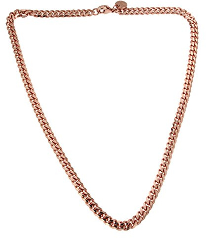 Original italienische Panzerkette 18kt Rose vergoldet oder Doublé 5,5mm breit Länge wählbar, Halskette Herren-Kette Damen Geschenk Schmuck ab Fabrik Tendenze-Italy