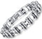 OSTAN Herren Edelstahl Armbänder Fahrradkette Biker Motorradkette Gliederkette Herren Armband Rock Band Armreif (silber, 20)
