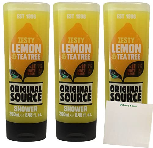 Source Zesty Lot de 3 gels douche avec bloc de 250 ml
