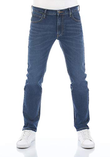 Lee Jeans Herren Stretch Regular Fit Daren Zip Fly Straight Fit Jeanshose Hose Denim, Farbe: Bright Blue, Größe: 38W / 36L