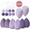 AUAUY 8 PCS Make up Schwamm Set, Foundation Blending Beauty Sponge, Beauty Makeup Schwämme Blender für Flüssigkeit Foundation Puder Sonnenschutz und Creme mit 1 Schwammhalter, 1 Puderquaste