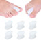 6 Pièces Séparateurs d'orteils en Gel, Valgus & Séparateur Orteil, Correcteurs pour Orteils Crochus, Toe Spacer pour Hallux Valgus, Orteils Superposés et Callosités (Blanc)