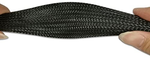 CABINE 1Pcs Insulated Braid Sleeving Wire Expandable Cable Sleeve Flame-Retardant Nylon Braided Tube (Tube Tressé En Nylon Ignifugé)/300M/40Mm