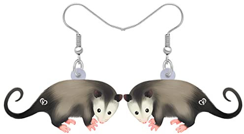BAMAY Acryl Anime Opossum Ohrringe Modeschmuck Opossum Ohrringe für Frauen Mädchen Charms Opossum Geschenke (Schwarz 207)
