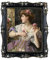 Funerom Vintage-Bilderrahmen mit Glasfront, kunstvoller Rahmen, antiker Bilderrahmen für Tischplatte oder Wandbehang, 20,3 x 25,4 cm, Schwarz