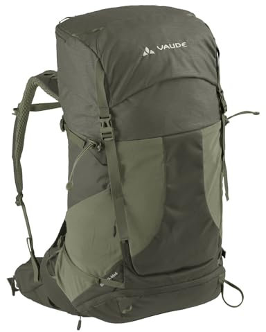 VAUDE Wanderrucksack Brenta 44+6l, wasserabweisender Rucksack Damen & Herren, komfortabler Trekkingrucksack mit integrierter Regenhülle, praktische Fächeraufteilung
