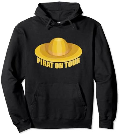 Pirat Accessories Costume Straw Hat Pullover Hoodie