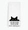 EXUQO Funny Cat Küchentücher – Schwarze Katzen Hand- und Geschirrtuch-Set, Einweihungsgeschenk (weiß)