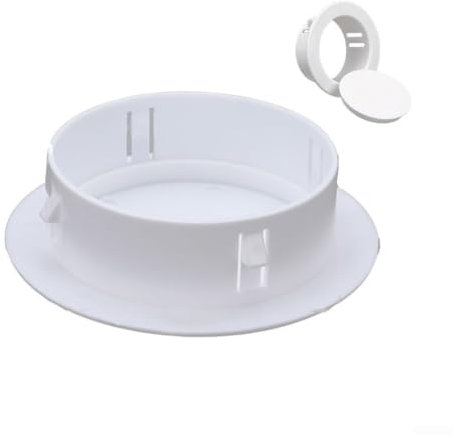 Emiif Air Conditioner Wall Hole Covers with Detachable Lids Plastic Pipe Collar Covers Protective Vents Decor Cap Plastic (100mm)