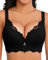 Svmer Push Up Lace Bra for Women Underwire Plus Size Comfortable Brassiere Black 36D