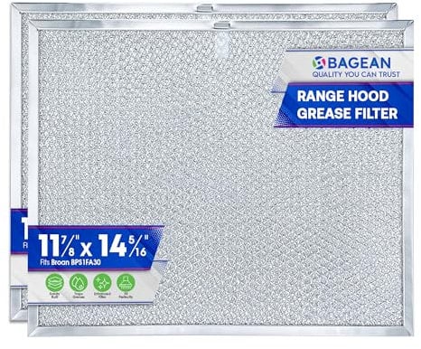 Range Hood Filter Replacement for BPS1FA30 11.8 x 14.3 Broan Range Hood Filter - Metal Screen Stove Vent Filter for Range Exhaust Hood - Filters for Kitchen Block Grease From Cooktop Overhead Air
