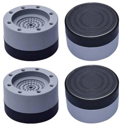 4 Packs Washing Machine Feet Pads Support Pad Anti Vibration Rubber Shock Absorber Anti-slip Anti-deviation Stabilizer Raise Height Support Pad for Washing Machine Dryer Fridge Dishwasher
