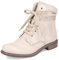 Rieker Damen Schnürstiefeletten 71218, Frauen Stiefeletten,schnürboots,reißverschluss,Stiefel,Bootee,Booties,halbstiefel,beige (63),38 EU / 5 UK
