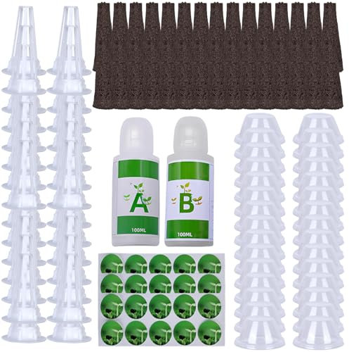 Brandname Sistema Di Coltivazione Idroponica: 95 Pezzi Spugne Di Crescita Biodegradabili, pH Ottimale E Forte Drenaggio, Per Cucina Indoor, Laboratorio E Giardino Di Erbe (Biodegradabile)