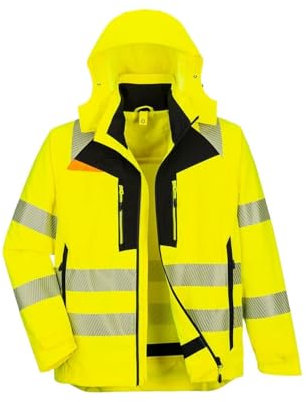 PORTWEST Veste 4 en 1 DX4 Hi-Vis Jaune/Noir L - Vêtements de travail